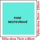 Plastov okna FIX SOFT rka 75 a 80cm
